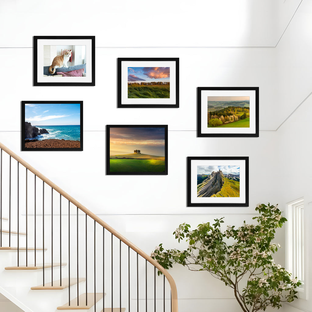 24 Pcs Picture Frame, Made of Sturdy Frame for 4x6in or 5x7in or 8x10in, Wall and Tabletop Display Thin Border Photo Frames for Home Decor, Black
