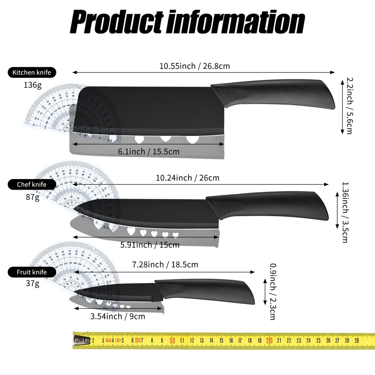 3/6/7pcs Professional Kitchen Chef Knife Set, Knife, Hotel Gift Visit, Outdoor Camping Car Knife Set, Chef Knife Utility Knifeing Knife Slicing Knife Fish Knife Butcher Knife Kitchen Scissors Boning Duck Fish Scissors