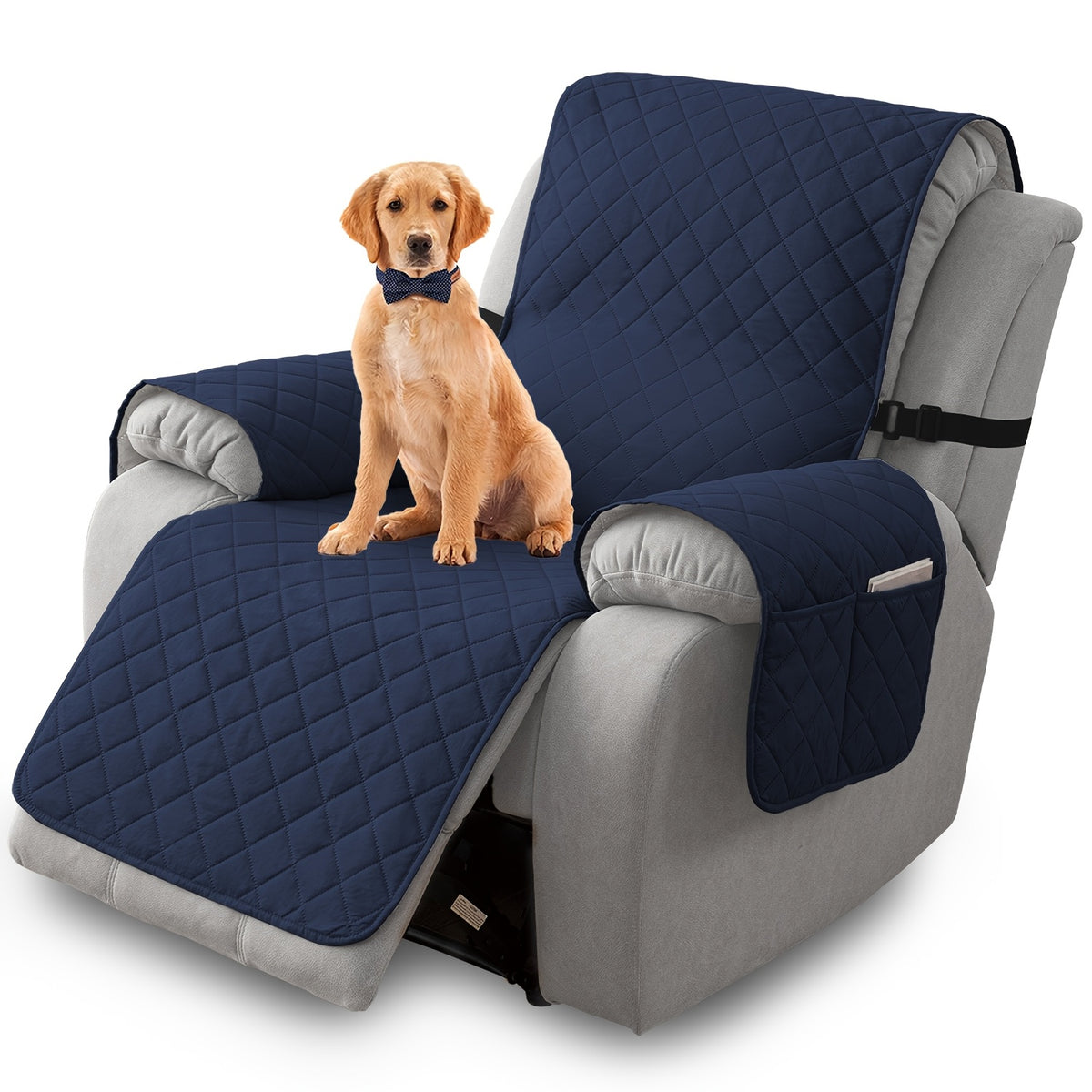 1pc 100% Non-Slip Recliner Chair Cover Sofa Slipcover, Pet Cover for Large Recliner with Elastic Straps, Washable Chair Seat Cover Recliner Chair Furniture Protector, Perfect for Indoor And Outdoor, Halloween, Christmas, Home Decoration