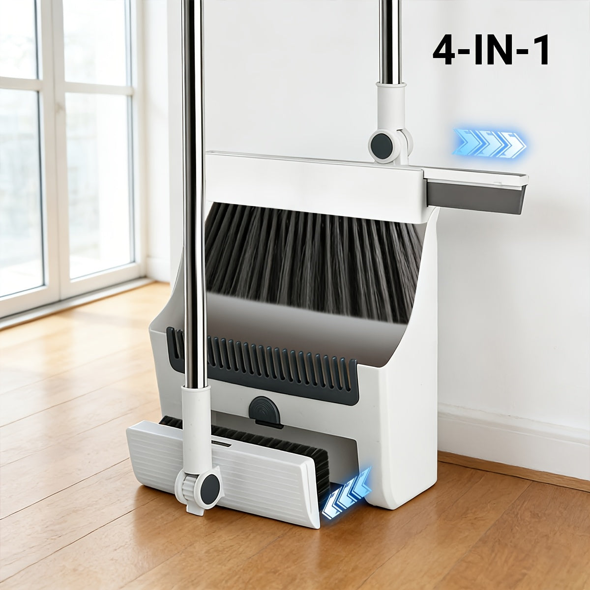 2-In-1/3-In-1/4-In-1 Broom with Dustpan Combo Set, Non-Stick Hair Cleaning for Hard Floors, Long Handle Sweeping for Living Room, Bedroom, Bathroom, Durable, Easy Storage, Rotatable, Foldable, Efficient Cleaning, Flexible Design, Fast Dust Removal