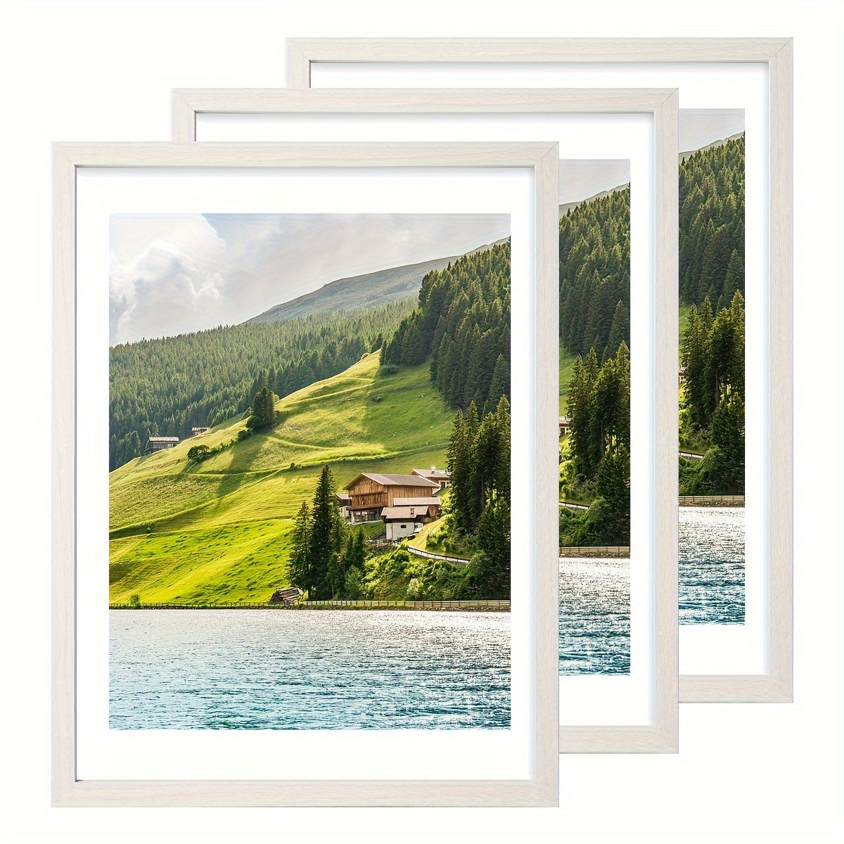 3pcs/Set of 12X16In Decorative Photo Frames in Various Colors, Suitable for Hanging in The Hallway Or on The Wall of The Living Room, Or As Gifts for Friends And Family, Photo Frames for Wall