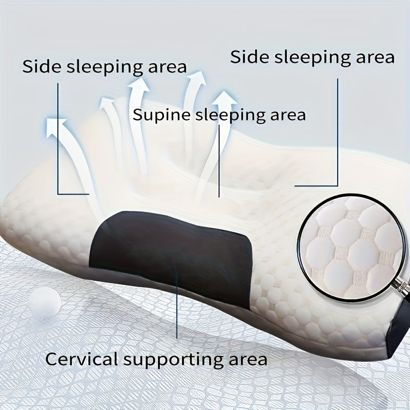 2-Piece/4-Piece Soft Massage Neck Support Pillows - Ergonomically Designed with High-Quality Filling for Deep Sleep and Neck Support, Features a Removable Cover, a Must-Have for Student Dormitories, Maintains Its Shape, and Is Machine Washable