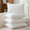 Zippered Pillow Inserts, 4-Pack Fluffy Polyester Cushion Fillers in Square and 12 x 20 Inch Rectangular Sizes, Machine Washable for Sofa and Bed