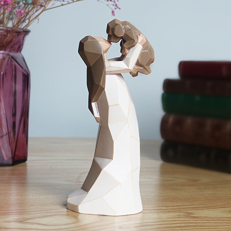 Hand-Painted Friendship Figure Sculpture Resin Craft, for Those Who Share The Spirit Of Friendship, Carrying Dog As Reminder Of Loyal Pets And Friends, Present And Past, Collectible Statues, Holiday Gifts