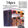 Dry Food Storage Containers with Airtight Lids, BPA-Free Plastic Sets of 3 to 42 Containers for Rice, Pasta, Cereal, Flour, Sugar and Pantry Organization