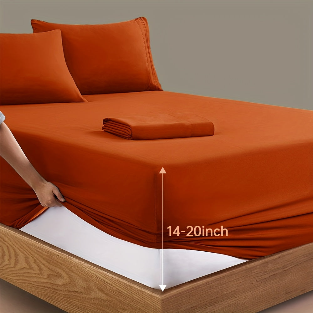 Extra Deep Pocket Queen Size Sheets Set - Hotel Luxury 2000 Thread Count Sheets & Pillowcases - Adults&Chi Bedding Set Up to 20inch Mattress - Bed Sheets 14-20inch Deep Pockets - 4pcs