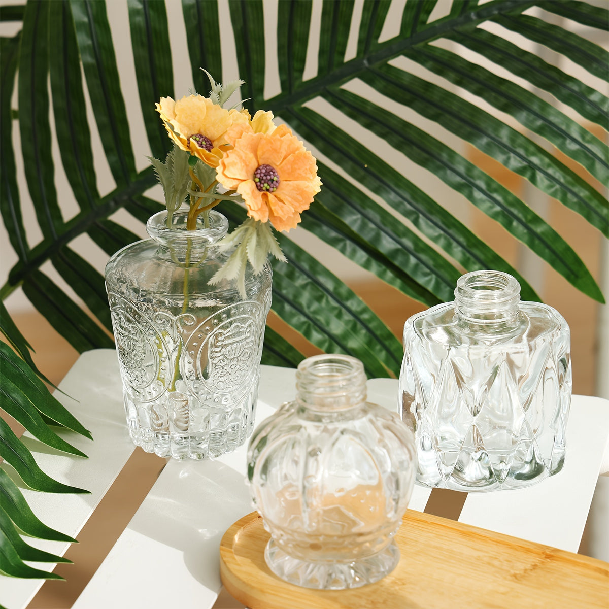 WHONLINE 9/30pcs Glass Bud Vases In Bulk, Small Vases for Centerpieces, Flower Vases for Flowers In Bulk for Rustic Wedding, Home Table Decorations, Multiple Sizes, for Halloween And Christmas