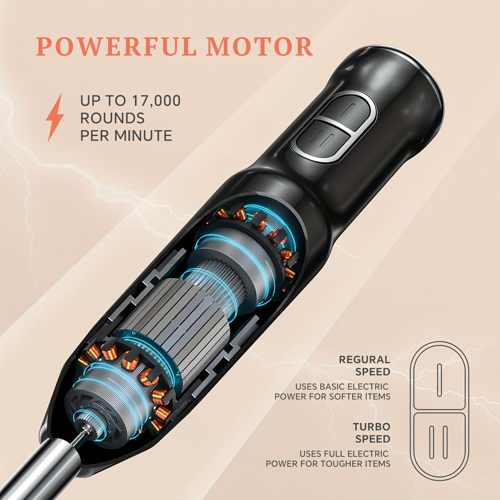 Lalayuan Electric Immersion Blender, Power Handheld Blender, 400W Portable Stick Mixer with 2 Mixing Speeds&Turbo Mode, 304 Stainless Steel Blades, Easy to Grip Speed Corded Hand Mixer, Perfect for Soup Smoothie Puree Food Fruit, with Detachable Base