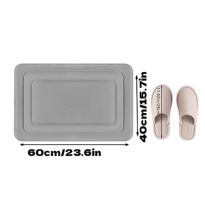 1/3pcs Memory Foam Bathroom Rug Set, Comfortable Standing Mat. Includes U-Shaped Toilet Bath Mat. Thickened. Ultra-Absorbent Soft Rug, Perfect for Bathrooms/Showers, Bathroom Accessories, Non-Slip Bathroom Mats, Room Mats, Outdoor Entryway Mats