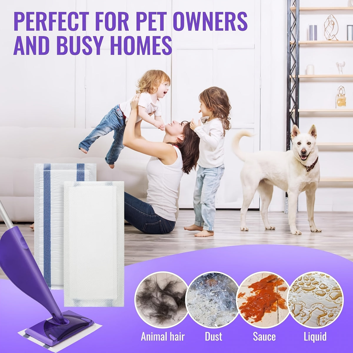 120/80/60/30 Count Disposable Swiffers Wet Jet Mop Pads, Multi-Surface Wetjet Hardwood Floor Cleaner Spray Mop Pads Refills, Thickness & Absorbent (No Mop)