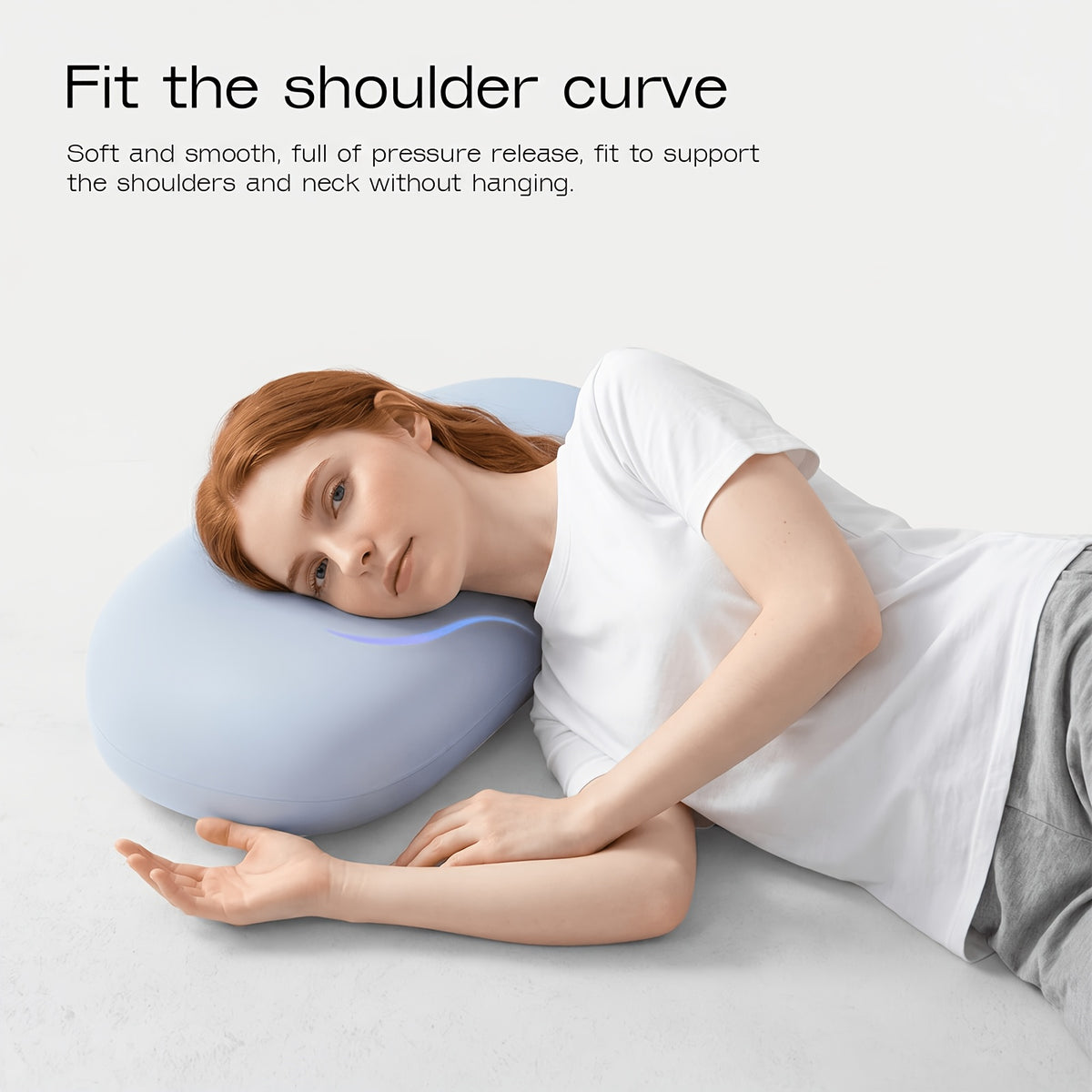 1pc Cloud Pillow for Neck Support, Ergonomic Contoured Design with Cooling Cover, All-Season Cooling Bed Pillow, Machine Washable, Multi-Color Options