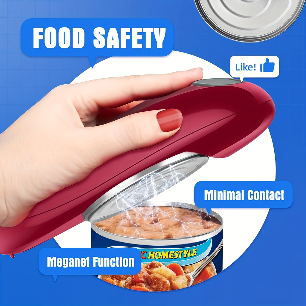 Automatic Electric Can Opener with a Single Touch, Designed for Seniors, Those with Arthritis, And Individuals with Limited Hand Mobility, Perfect for Use in The Kitchen Or While Camping, Making It an Excellent Easter Gift for Older Adults