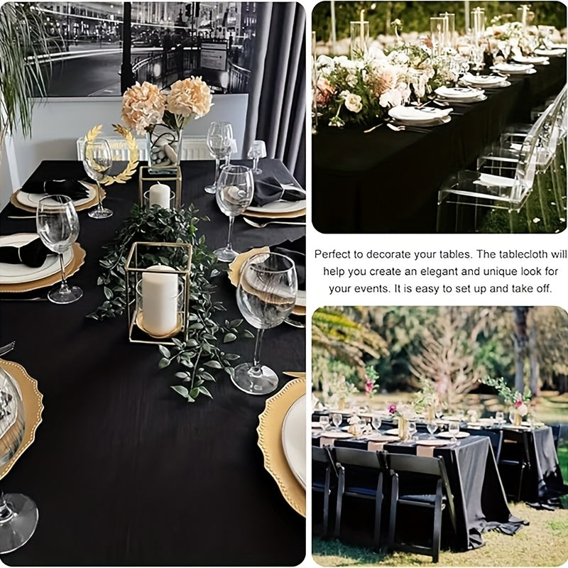 6 Pack Disposable Plastic Tablecloths 54"x72" - Vibrant Solid Colors for Indoor/ Outdoor Parties, Weddings, Birthdays, Christmas, Anniversaries & Gender Reveals - Durable Machine-Made Buffet Table Coverings, Disposable Table Cloth, Party Table