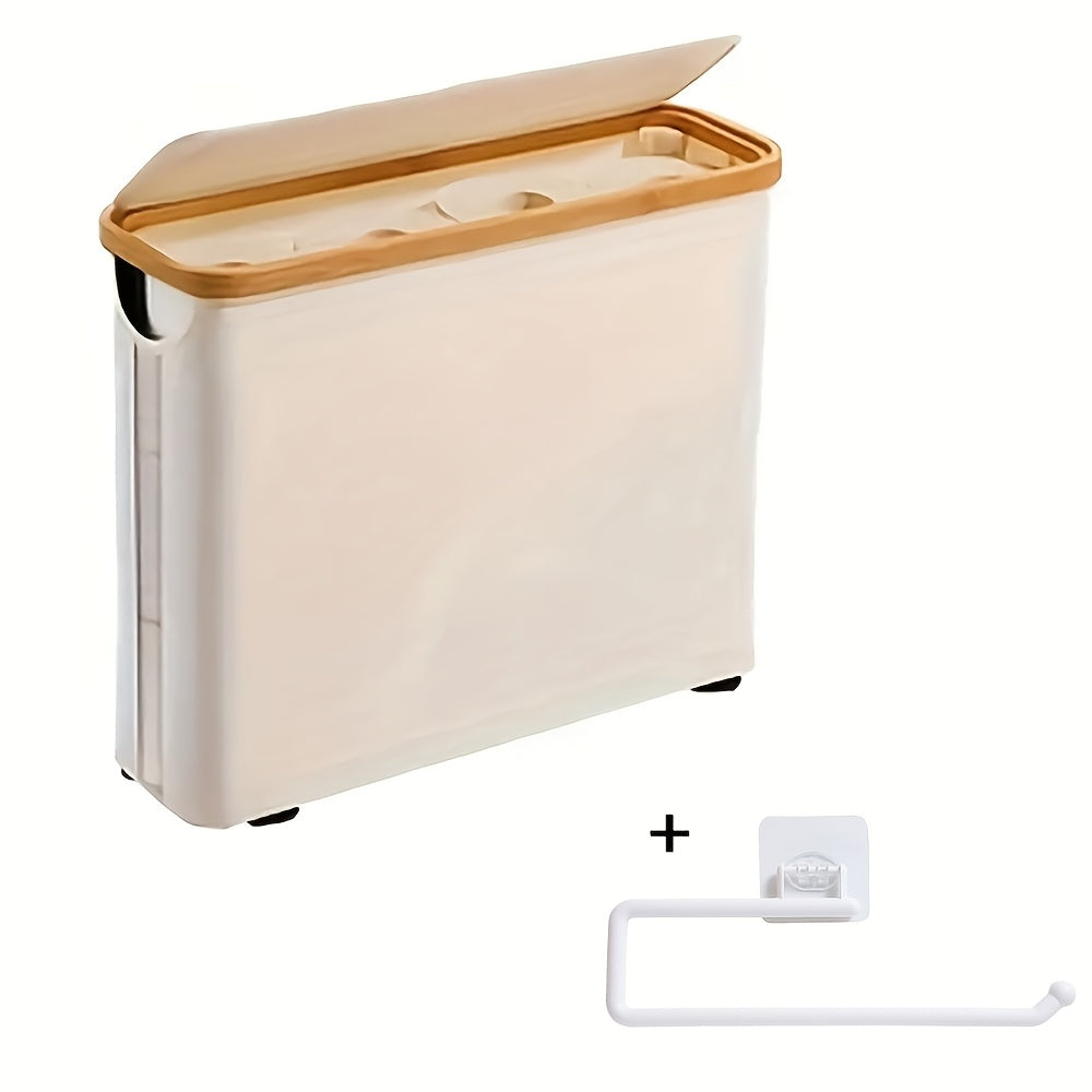 Toilet Paper Basket, Bamboo Toilet Paper Storage - Ultimate Bathroom Storage with Bamboo Lid, Large Toilet Paper Holder Can Hold 9 Rolls, Bathroom Toilet Paper Storage Cabinet, Toilet Paper Storage Containers