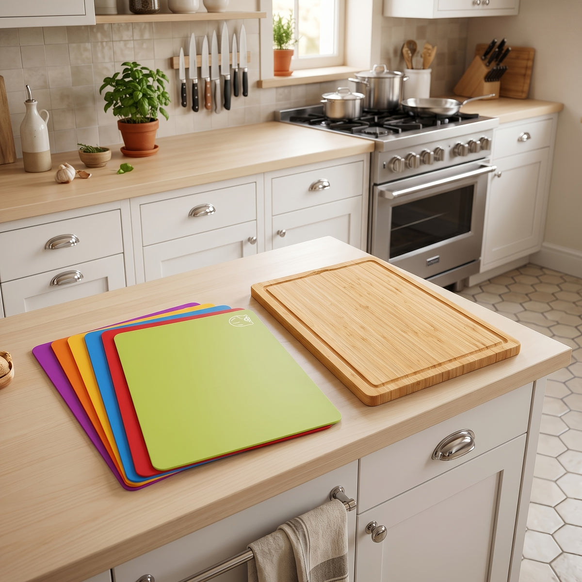 1/7pcs Bamboo Cutting Boards for Kitchen, Cheese Platter for Meat, Cheese, Bread, Vegetables, Fruits Perfect Kitchen Gadget for Home, Dormitory, Gifts for Family And Friends