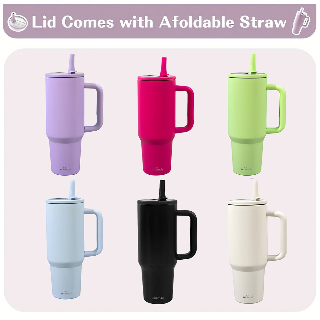 1pc Foldable Straw Stainless Steel Insulated Tumbler with Lid And Straw, Double Wall, 6 Colors Available, Keeps Hot 12H/Cold 24H, Suitable for Home, Office, Car, And Travel, Great for Christmas, Thanksgiving, And Birthday Gifts, Local Warehouse.