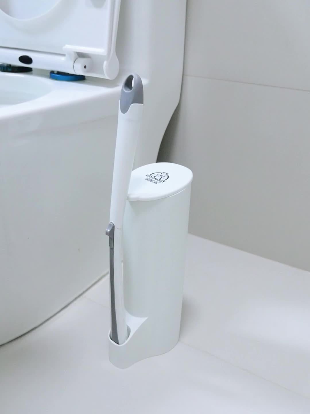A Set of Disposable Toilet Brushes with 24/22 Replacement And Base, Toilet Cleaning System, Wall Mounted Or Floor-Mounted, Or Only 32 Replacement Heads for Easy Bathroom Cleaning, Toilet Cleaning Halloween, Christmas Decorations