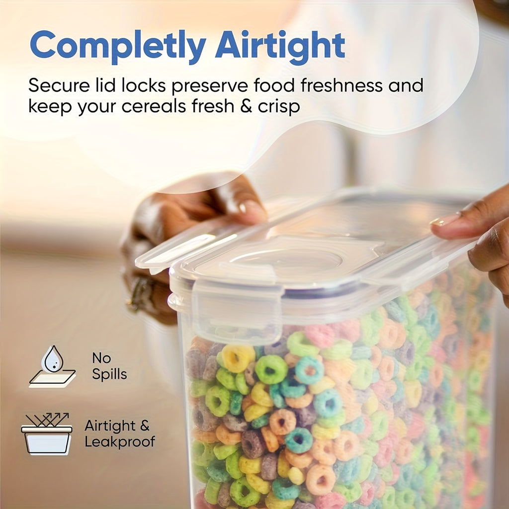 4pcs Set (4 L/ 135 Oz) Extra-Large Capacity Airtight Food Storage Containers Ideal for Bulk Food Storage Bpa-Free Plastic Containers Pantry Storage Jars Perfect for Grains, Nuts, And Rice Kitchen Organization And Storage Kitchen Additions