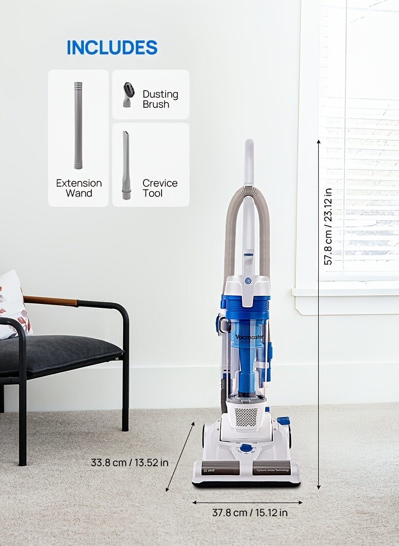 Vacmaster Upright Vacuum Cleaner Power Suction Bagless Vacuum Cleaner Portable Floor Cleaner with 20ft Cord & 13” Cleaning Path for Carpet, Hard Floor and Pet Hair
