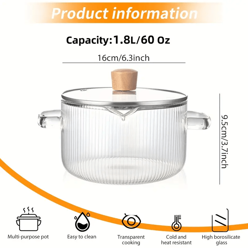 Safe for Stovetop Use, Can Be Cleaned in a Dishwasher, Resistant to Heat, Made of Borosilicate Glass, Ideal for Soups, Milk, Baby Food, Noodles, And More - a Favored Option for Both Home And Hospitality Settings.
