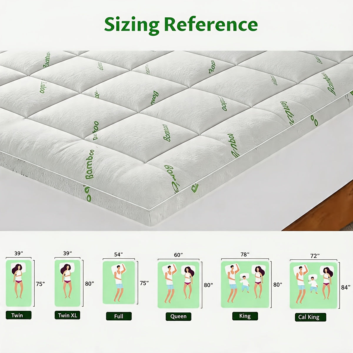 Cooling Mattress Topper Washable Soft Mattress Pad Bed Mattress Topper with 8-21" Deep Pocket