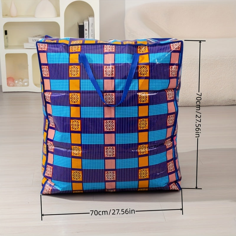 Six Color Options: Red/pink/blue/light Blue/green/black. Super Large, Durable Moving And Storage Bags - High Capacity, Reusable Zipper Storage Bags, Suitable for Clothes, Bedding - Ideal Choice for Home Moving, Closet Cleaning And Holiday Decoration.