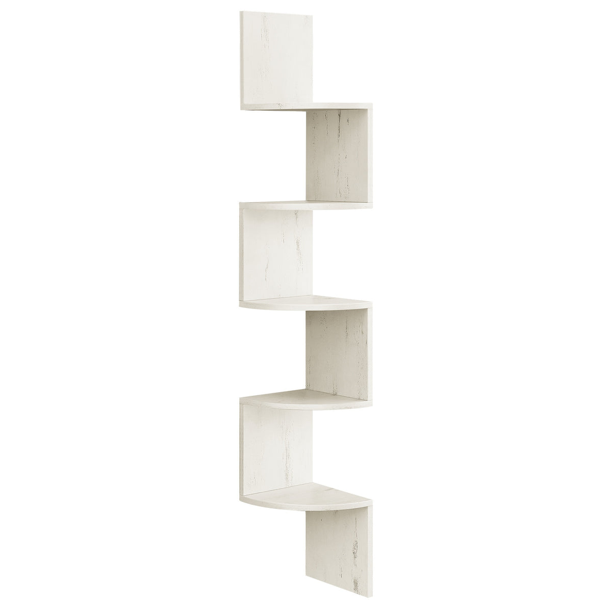 5-Tier Corner Floating Shelf Wall Mount - Space Saving Storage Rack for Bedroom, Living Room, Radial Display Organizer Easy Install (7.48*7.48*49.21inch), Wall Shelves for Display, Shelf for Living Room, Wall Shelves