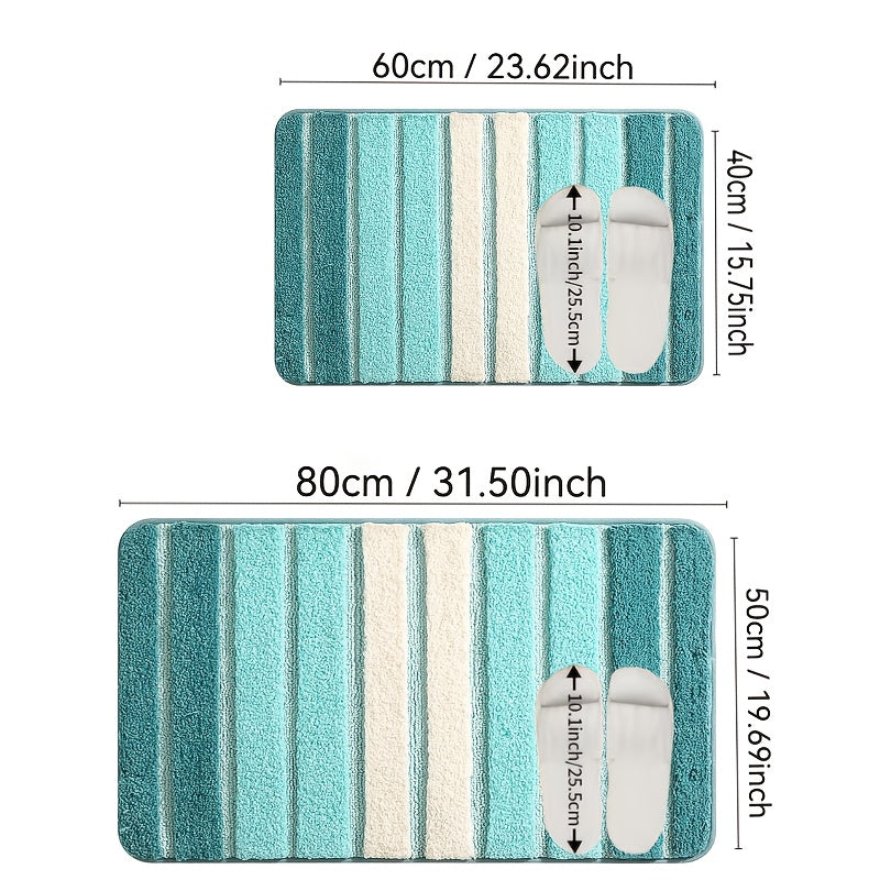 GTNSHUAI Extra Thick Luxury Chenille Bathroom Rug, Non-Slip Absorbent Bath Mat