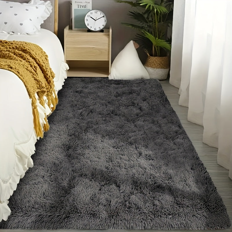 1pc Modern Style Solid Color Tie-dyed Area Rug Mat, Soundproof, Non-slip, Washable Soft And Lightweight, Suitable For Living Room, Bedroom, Can Be Used As A Graduation Season Valentine'S Day New Year Christmas Gift, Home Decoration Room Decoration.