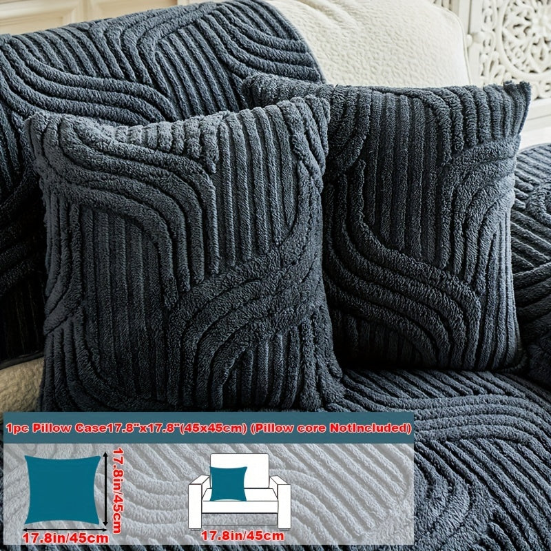 1pc of Plush, Non-Slip Sofa Cover That Is Modern And Luxurious, Pet-Friendly, Breathable, And Stylish for Home Decoration. It Is Appropriate for The Living Room, Bedroom, Or Office, Made from Polyester Fabric, Machine Washable, And Without Any Print