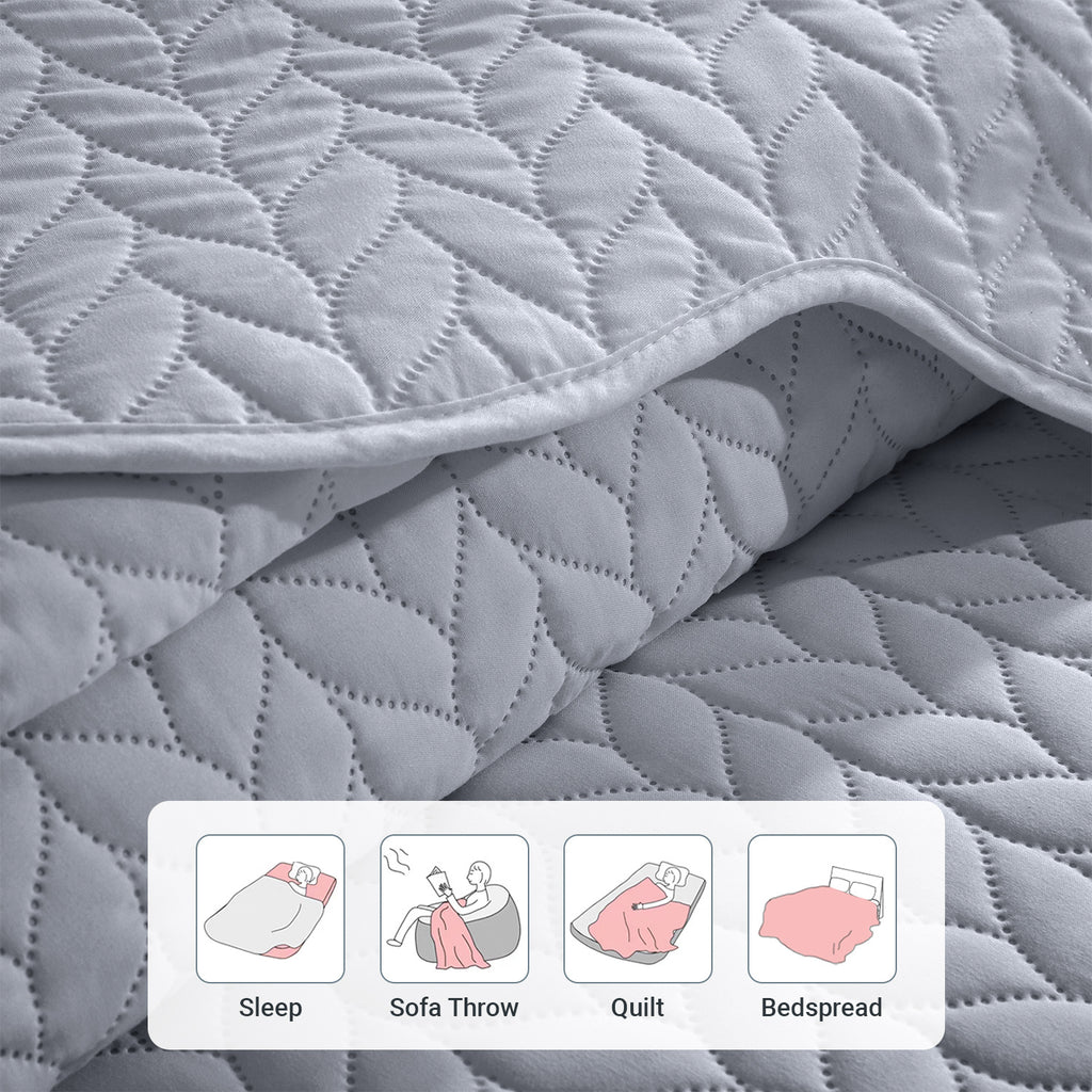 Lightweight Quilted Bedspread – Soft and Breathable Quilt Set, All Season Microfiber Bedding, Modern Style Soft Bedding Set, Twin, Full / Queen, King Sizes, Machine Washable Halloween Christmas