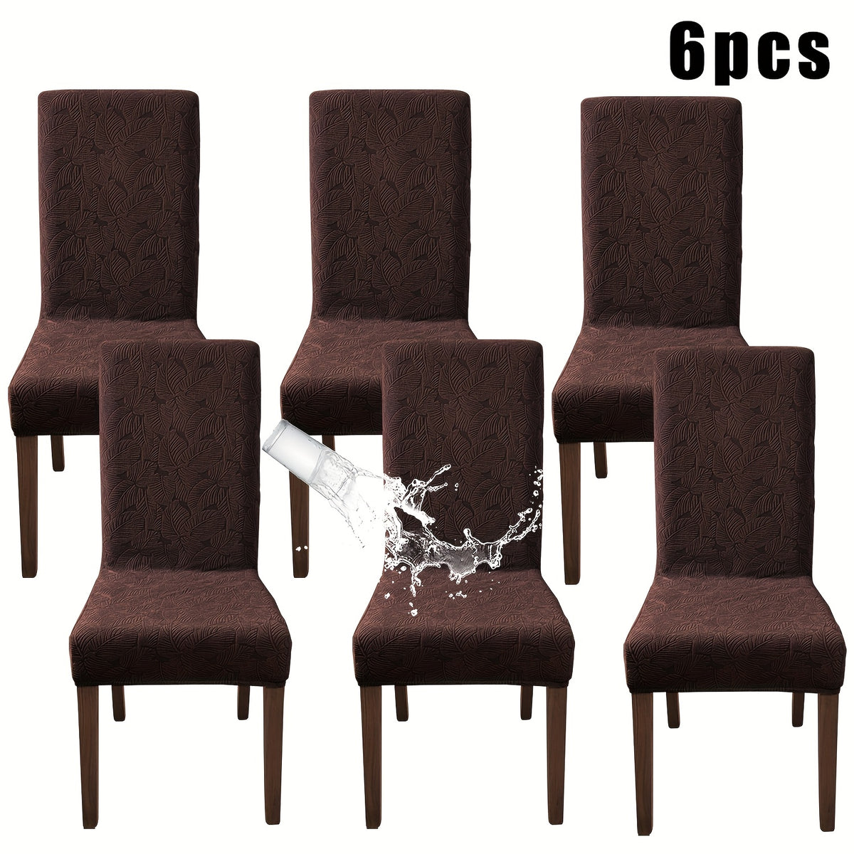 4/6pcs Plant Printing Dining Chair Covers, Stretch Parsons Chair Slipcovers for Dining Room, Kitchen Chair Protector Covers, Wedding Season, Vintage Style, Elegant Style, Halloween, Christmas, Home Decoration