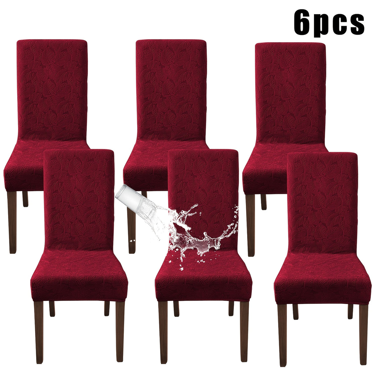4/6pcs Plant Printing Dining Chair Covers, Stretch Parsons Chair Slipcovers for Dining Room, Kitchen Chair Protector Covers, Wedding Season, Vintage Style, Elegant Style, Halloween, Christmas, Home Decoration