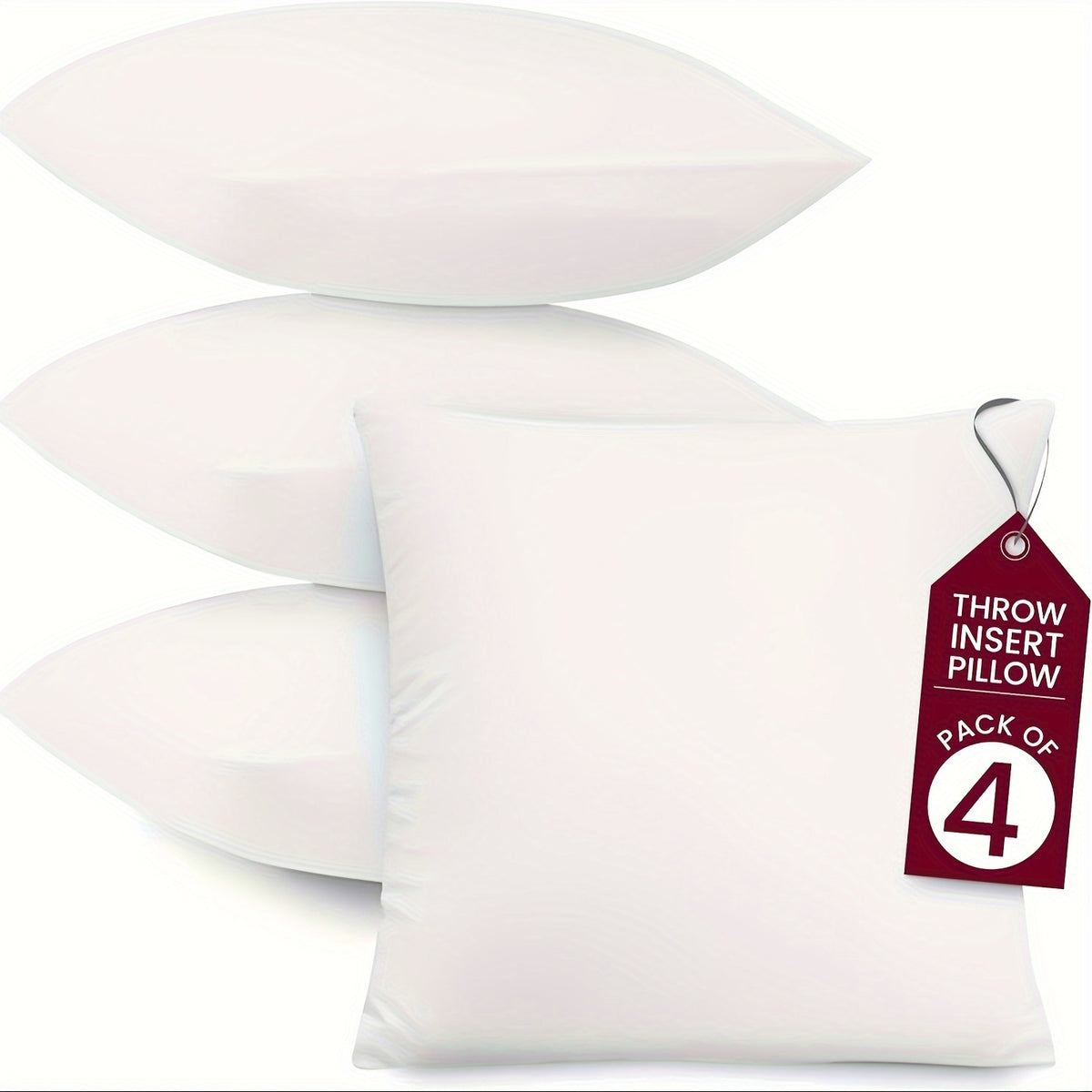 1/3/4/5pcs High-quality Throw Pillow Insert - Soft And Fluffy Square Pillow, Washable Pillow Core, Suitable for Sofas, Beds And Holiday Decorations, with A Zipper Closure. Sofa Pillow, Garden Decoration, Christmas Decoration, Perfect Holiday Gift