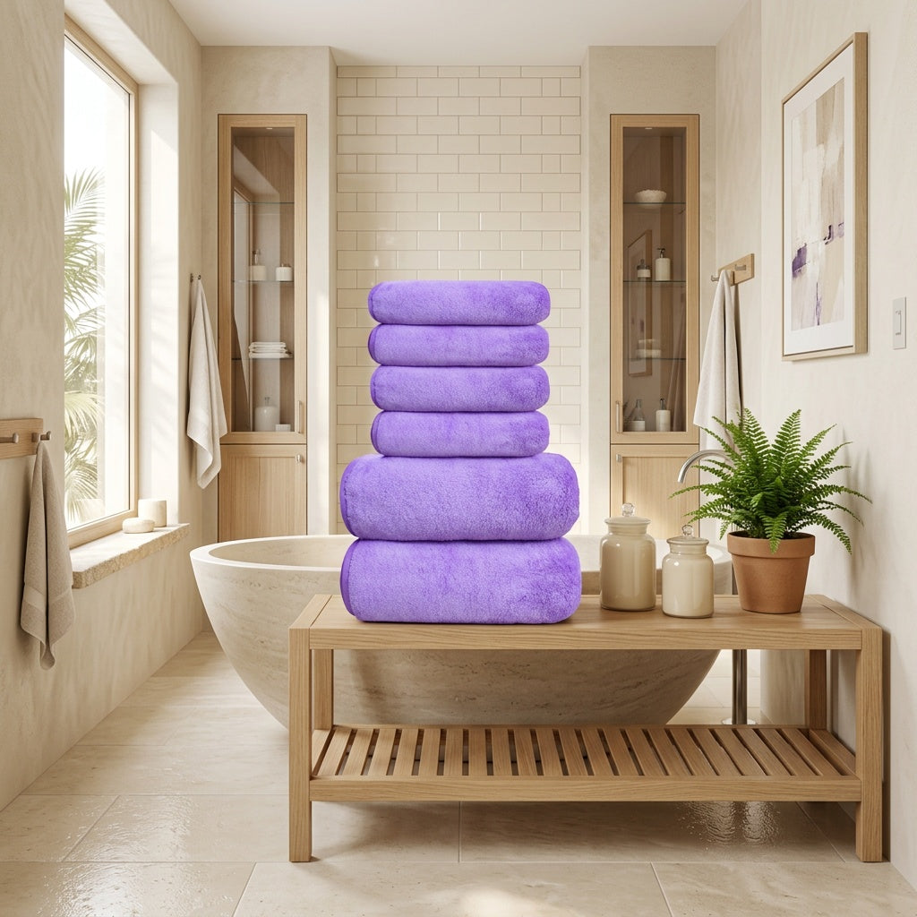 18pcs Coral Velvet Towel Bath Towel Set, 4 Bath Towels, 4 Towels, 10 Square Towels, Suitable for Hotel, Home, Travel, Spa