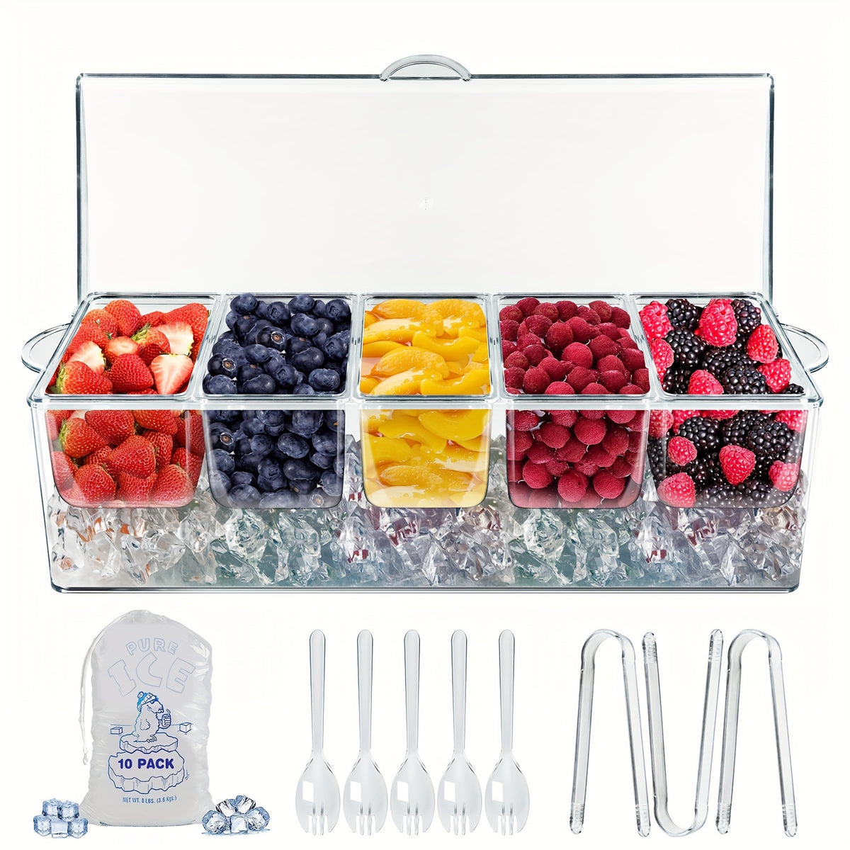 D 1 Set of Chilled Seasoning Plates