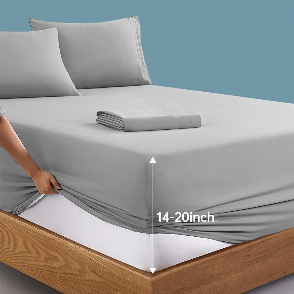 Extra Deep Pocket Queen Size Sheets Set - Hotel Luxury 2000 Thread Count Sheets & Pillowcases - Adults&Chi Bedding Set Up to 20inch Mattress - Bed Sheets 14-20inch Deep Pockets - 4pcs