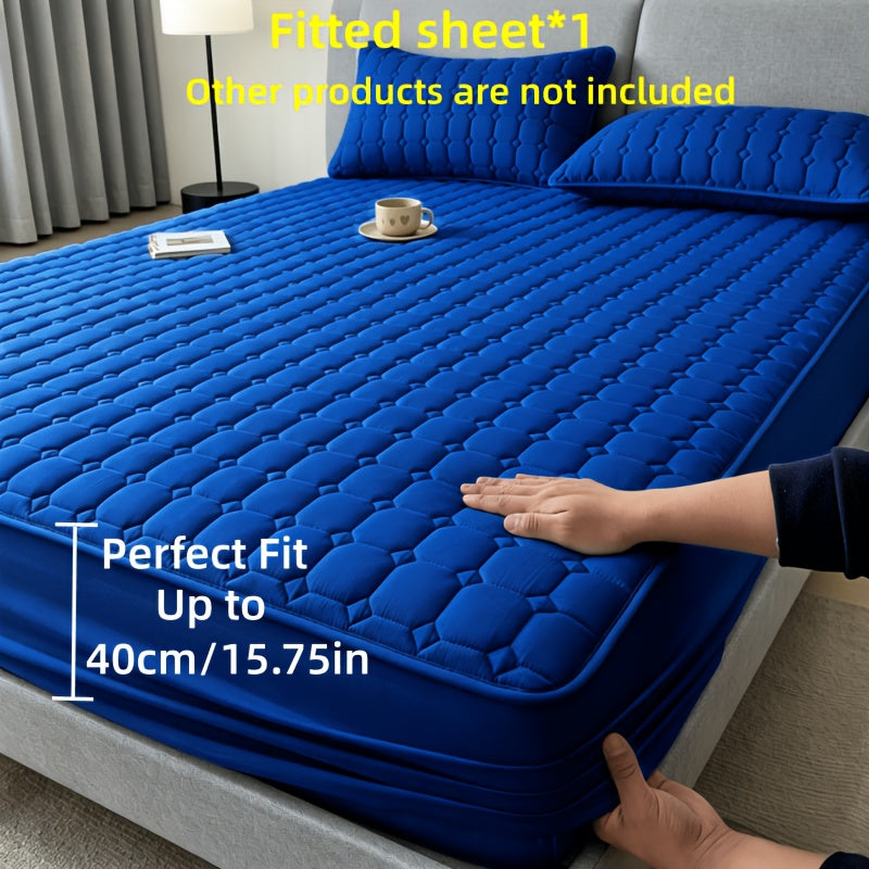 1pc High Quality Non-Slip All Season Mattress Protector, 15.75 Inches Deep Pocket, Solid Color Quilted Bed, Machine Washable, Suitable for Bedrooms, Guest Rooms, Family Essential Bedding.(No Pillowcases)