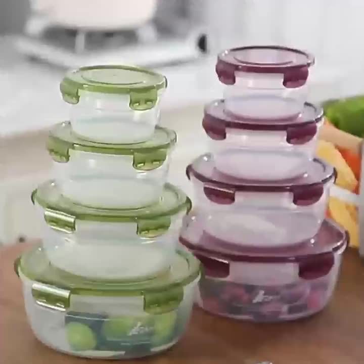 3/4pcs Large Capacity Plastic Refrigerator Storage Boxes - Keeps Fruit, Vegetable, Meat, Egg, Dumpling Fresh - Air-tight, Fresh-keeping, Easy-to-Clean, Stackable, Space-saving Kitchen Food Containers
