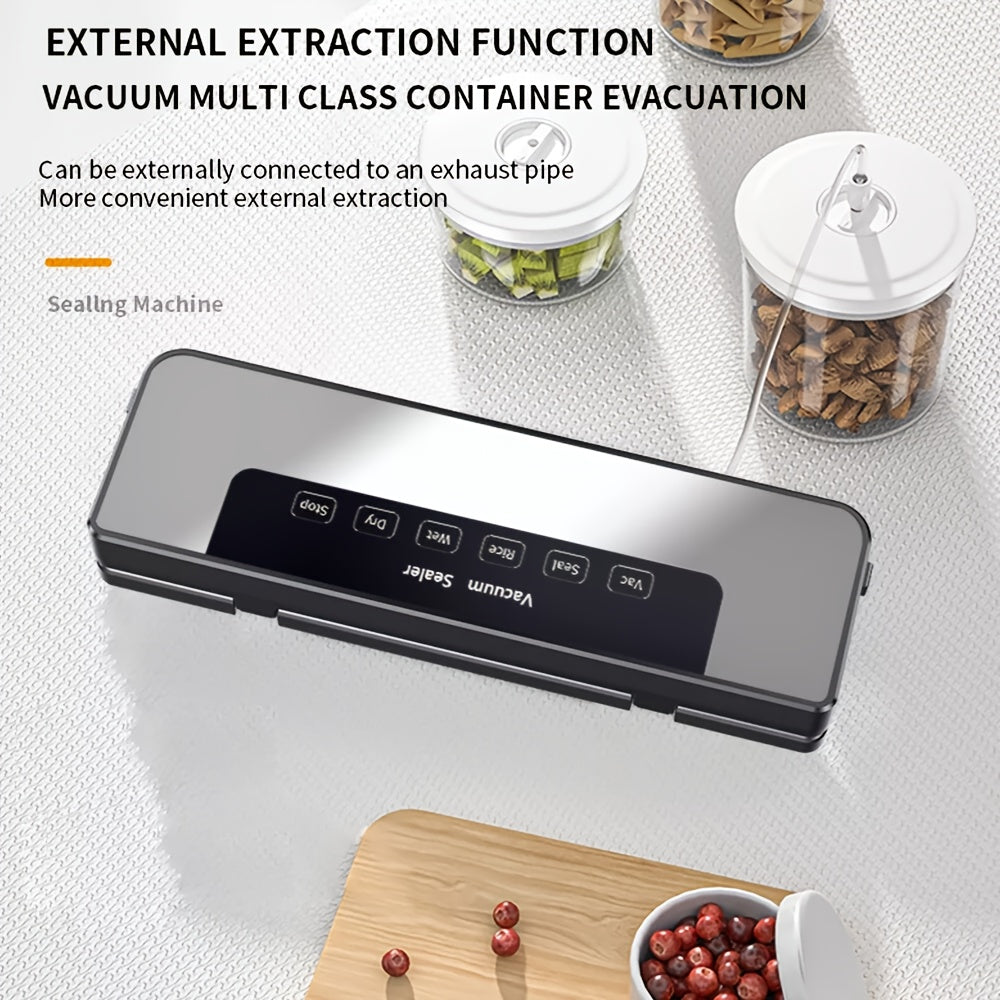 65 KPA Commercial for food Vacuum Sealer Machine Seal With 50 Free Bags, Dry/Moist Modes, 6-in-1 Sealing Machine For Food Storage & Sous Vide, Automatic for food Sealing Machine, for food Preservation System For Home Kitchen, Easy To Clean