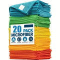 Microfiber Cleaning Cloths 20 Pack, Random Color Absorbent Dishwashing Towels and Household Rags for Kitchen Spills, Bathroom Wiping and Everyday Cleanup