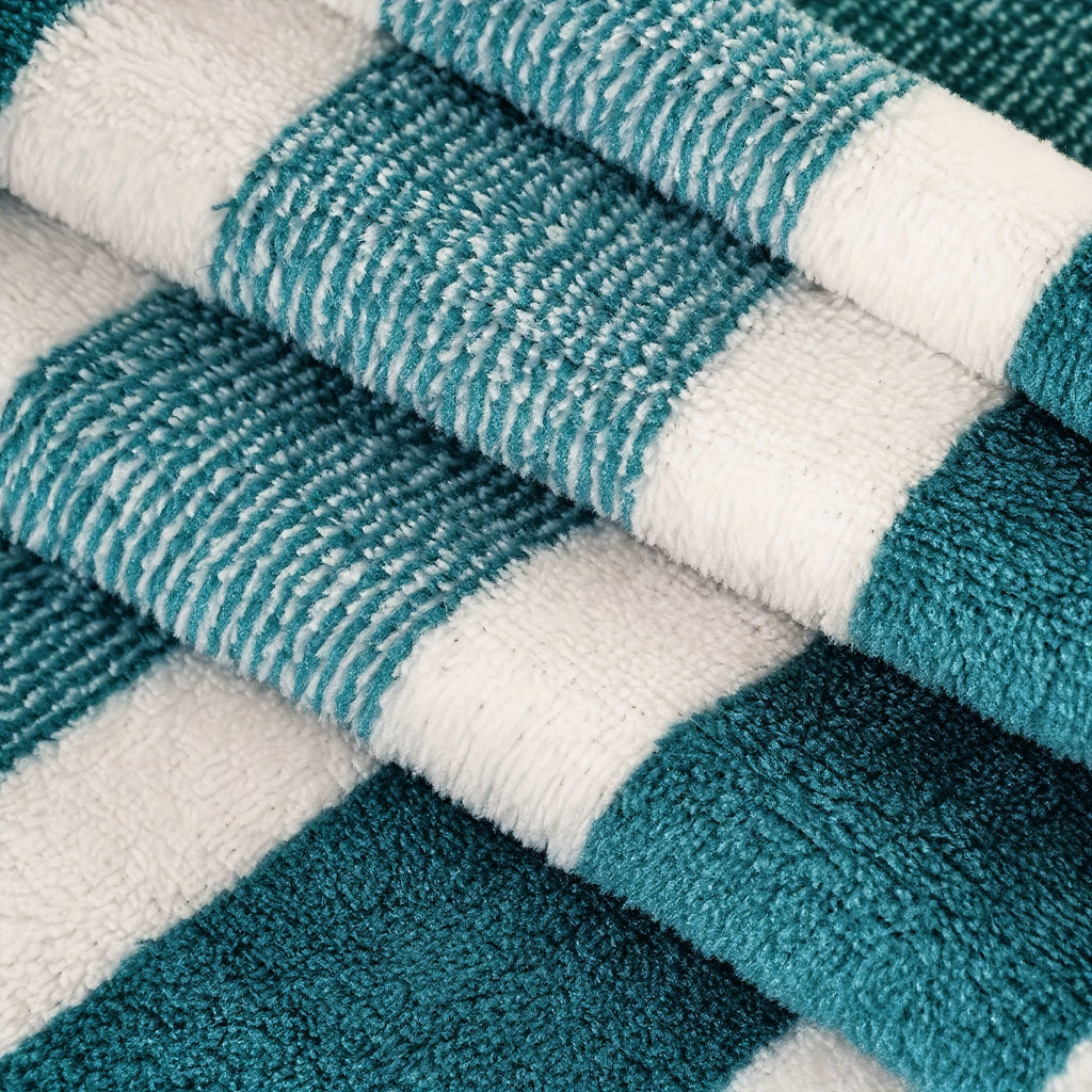 Microfiber Striped Bath Towels, 27 x 55 Inch Soft Absorbent Quick-Drying Towels in Single, 4-Pack and 5-Piece Options for Home, Beach, Spa and Gym
