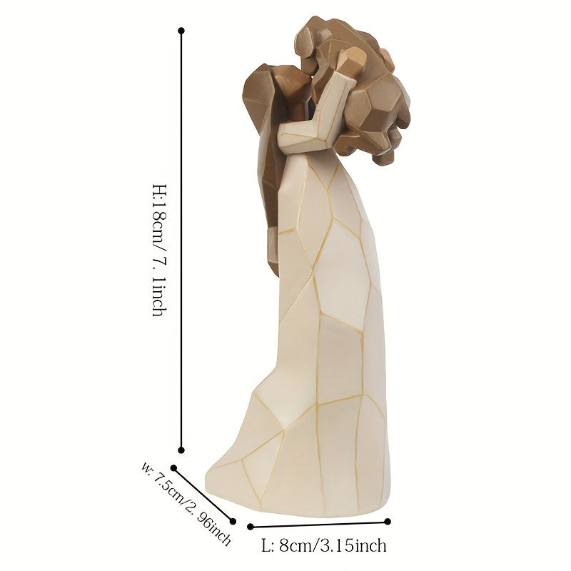 Hand-Painted Friendship Figure Sculpture Resin Craft, for Those Who Share The Spirit Of Friendship, Carrying Dog As Reminder Of Loyal Pets And Friends, Present And Past, Collectible Statues, Holiday Gifts