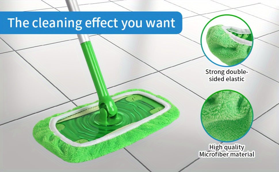 15Pack Reusable Microfiber Mop Pads for Swiffer Sweeper Mop(9.84inch-11.02inch) - Dry Sweeping Cloths & Wet Mopping Cloths for Household Cleaning - Washable Wet Pads for Mopping Floors(Mop Is Not Included)