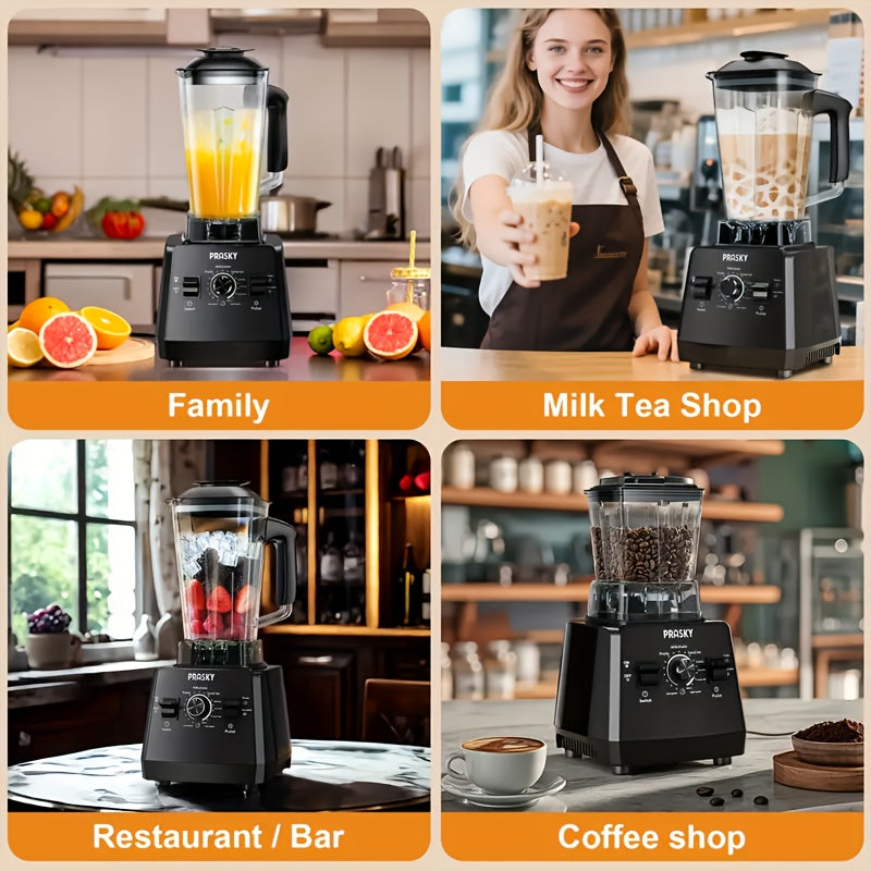Professional Food Processor Blender, Smoothies Blender, Max.2400W Sorbet Blender And Grinder Combo 25000RPM Powerful Blenders Kitchen 68Oz 2 Containers Countertop Blenders Ice, Grinding, Milk Shake, Ice Slushie, Juice, Shake