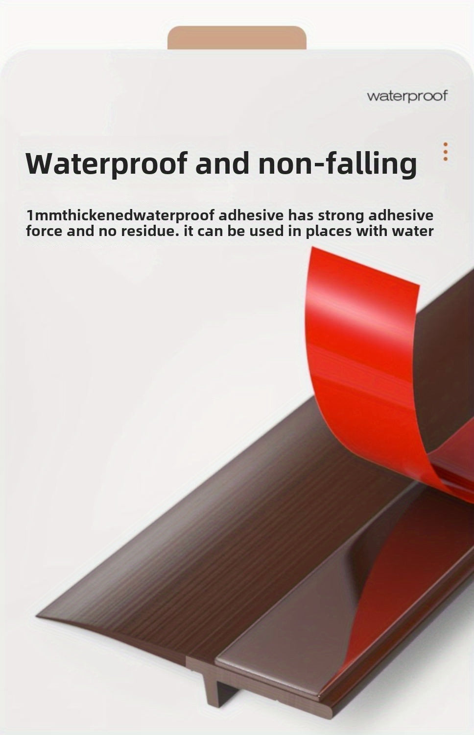 Weatherproof Door Bottom Seal - Thickened Anti-theft, Soundproof and Waterproof Self-adhesive Glass and Wood Door Seals, Home Decorating Weatherproof Insulation, Sealant Waterproofing