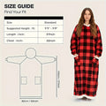 Oversized Hooded Blanket for Adults, Extra Long Wearable Hoodie with Pocket for Women and Men, Soft Warm Winter Lounge Layer for Sofa and Movie Nights