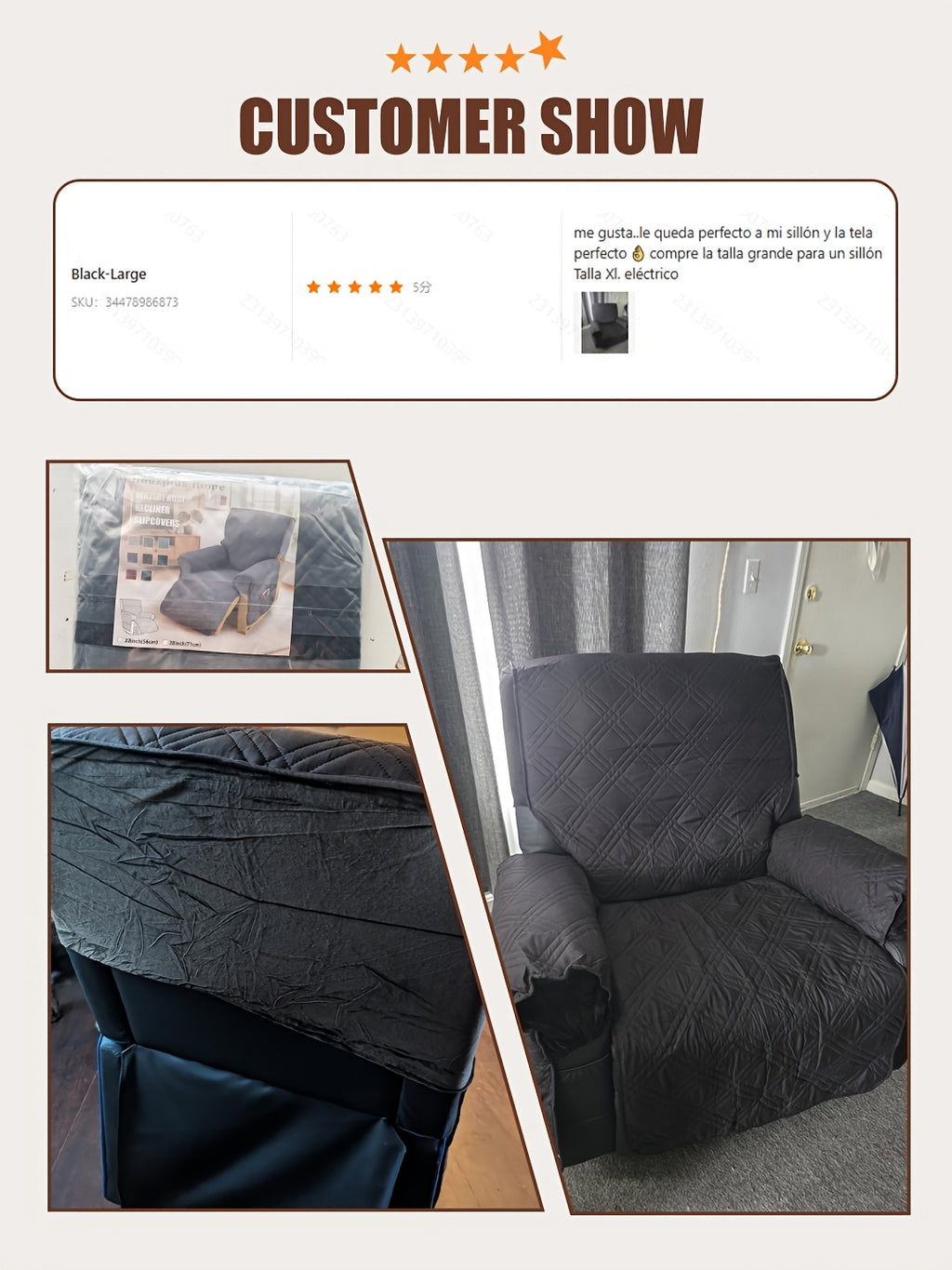 (S/L)1pc All-In-One T-Cushion for Comfort And Style Classic Style Armchair Cover, Double-Sided Anti-Slip Armchair Cover, Elastic Band Closure, Machine Washable, for Comfort And Style, Pet-Friendly, All-Season Use, Halloween, Christmas