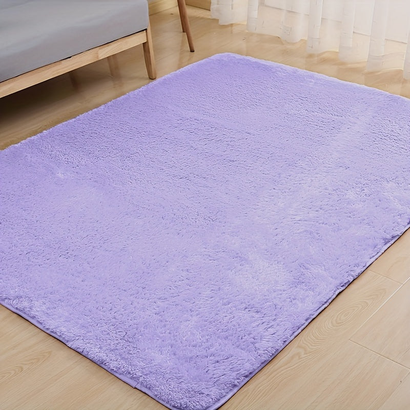 1pc Fluffy Area Rugs For Living Room, Shaggy Plush Rug For Bedroom, Soft Non Slip Floor Carpet For Bedside, Indoor DéCor