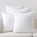 Decorative Pillow Inserts Set of 4, Soft Square Cushion Fillers in 14, 16, 18, 20 and 22 Inch Size Options for Sofa, Bedroom and Dorm Room Styling